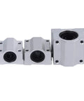 Rock Solid SCS Linear Motion Bearing Slide Kit With 12mm Inner Diameter For CNC And 3D Printer Projects Fits SCS10UU SCS12UU SCS16UU 10 12 16mm Lengths For Smooth Precise Durable Guide Rails, three aluminum bearing blocks
