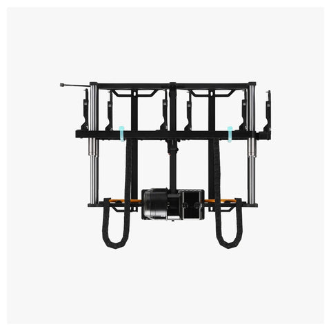 Precision Inductive Hotend Mount Kit For 3D Printers equipped with rock solid brackets and snap secure locks view from above.