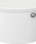 Glenwall VorMax Toilet Tank With Right Hand Trip Lever White Featuring Two Times Cleaner Flush, High Efficiency 1.28 Gpf Dual Injection Flush Valves For Ultra Quiet Performance And Chrome Trip Lever Included front view.