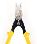 Seamer Tongs Heavy Duty No Slip Handle Manual Metal Bender Tool For Sheet Metal and Edge Sealing with PVC Soft Grip Front View