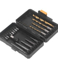 Heavy Duty Screw Extractor Set To Bust Stripped Screws With Hex Shank Twist Drills And Bolt Remover Bits For Tough Jobs, Includes Extension And Storage Box slim case