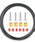 Replacement 2.5m Hydraulic Disc Brake Hose Kit With Brass Olive And Barbed Fittings For Mountain Bikes laid out on white background