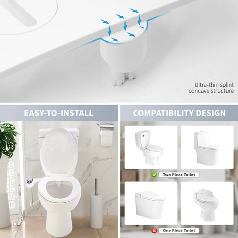 Non Electric Manual Bidet Attachment For Toilet With Temperature Display Warm Water From Hot Water Hookup Easy Install Design