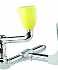 Laboratory Emergency Eye And Face Wash With Wall Mounted Push Handle Activation Includes Dust Covers And Universal Emergency Sign ANSI 358.1 Compliant