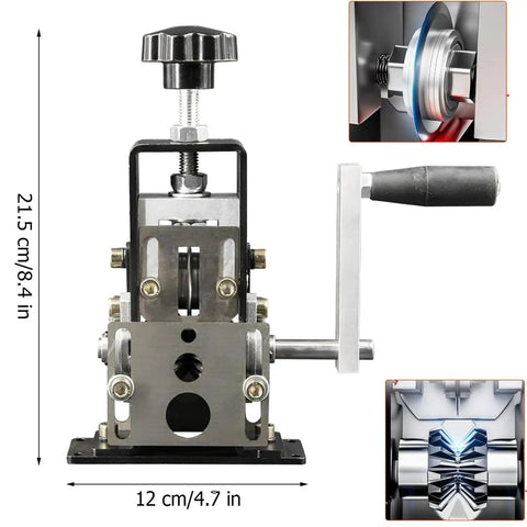 Heavy Duty Manual Wire Stripping Tool With Drill Drive Option, Strips Copper Wires From 0.06 To 1 Inch, durable metal construction