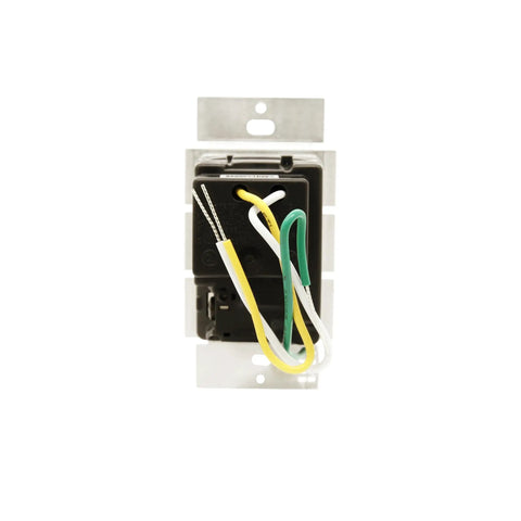 Back view of Smart Fan Speed Control Wall Switch For Ceiling Fans Four Speeds Plus Off No Pull Chain Single Pole White Finish Easy Install