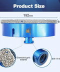 6 Inch Diamond Core Drill Bit For Porcelain Tile Ceramic Marble Granite Drilling Vacuum Brazed Diamond Hole Saw Pro Grade