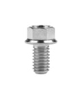 Titanium M6 flange bolt with hex head, 10mm length