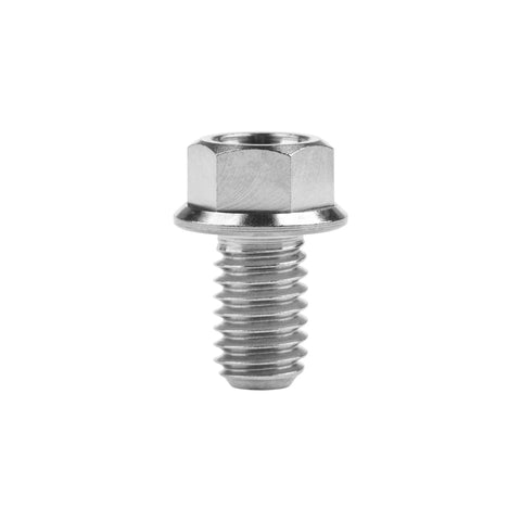 Titanium M6 flange bolt with hex head, 10mm length