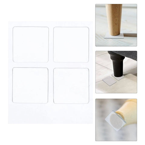 Eight Pack Non Slip Silicone Furniture Feet Pads displaying transparent design for chair legs and sofas, protecting floors and reducing noise.