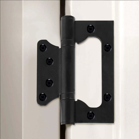 14 Pack Non Mortise Door Hinges Stainless Steel 4 By 3 Inches Black Finish Silent Movement Brushed Surface Includes Complete Mounting Screws Heavy Duty Hinge Set For Doors Rust Resistant Easy Installation