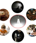 Portable Solar Powered Light Bulb Lantern With 350LM Output illuminating various indoor and outdoor settings for versatile use