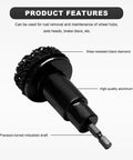 Pro Grade Wheel Hub Cleaning Kit With Brake Resurfacing and Three Rust Removal Pads, aluminum construction, wear-resistant black diamond.