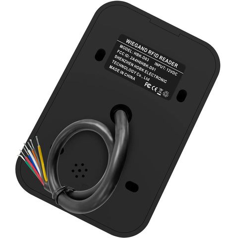 Back view of 125KHz RFID Card Reader With Wiegand 26 Bit Or Wiegand 34 Bit For Door Access Control System Outdoor IP66 Waterproof