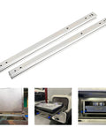 Rugged Three Fold Full Extension Drawer Slides Side Mount 400mm Ball Bearing Runners For Cabinets RVs Medical Carts And Electronics Enclosures Zinc Plated Steel With Smooth Glide shown in use with drawers