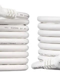 Indoor 15 Foot 3 Prong Extension Cord 125V 13A White 2 Pack With 16 AWG Plug And Play Power Cable stacked view