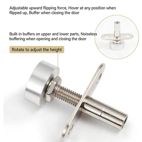 360 Degree Concealed Door Hinge With Universal Joints showing adjustable mounting hardware for wood slats and screens