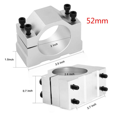 Pro Shop Rated Air Cooled Milling Spindle Motor 500W 12000 RPM Includes mount plate size 52mm for CNC tasks.