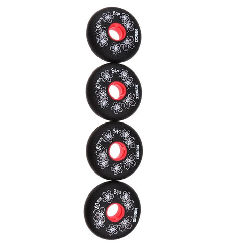 4 Pack Inline Roller Skate Wheels Urethane 84A For Fitness Roller Hockey And Street Skating 72mm 76mm 80mm Red 72mm Size