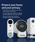 3 cameras from 6 Piece Wireless Home Security System With Outdoor Camera, Plug And Play Setup, Optional 24/7 Professional Monitoring