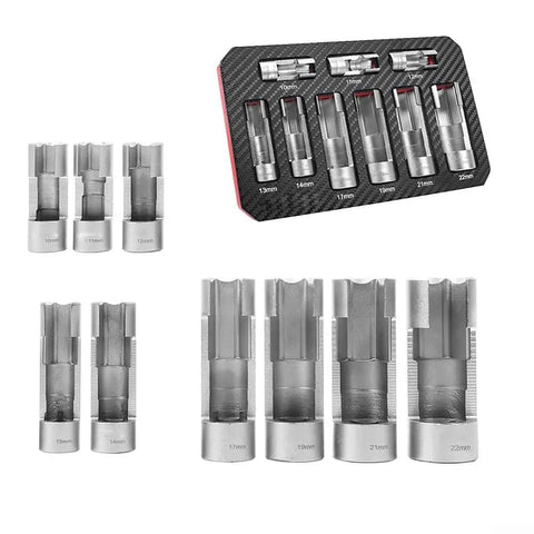 Line Socket Set Pro Grade 10mm To 22mm For Fuel Lines And Brake Pipes Nut Removal Tool Kit case with 9 chrome vanadium sockets