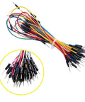 Hella Solid Breadboard Jumper Wire Kit Featuring 14 Assorted U Shaped Cables And Flexible Male To Male Solderless Wires in colorful assortment.