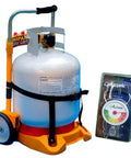 Portable LP Tank Carrier Cart With Wheels No More Heavy Lifting For Propane Tanks Heavy Duty Cylinder Dolly with 20 lb tank scale