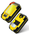 Rechargeable Magnetic LED Work Light 1200 Lumens Portable Mechanic Lamp For Camping And Car Repairing USB Charging 3600mAh Battery Built Tough Aluminum Yellow Great Gift For Dads And Men