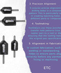 Universal Transfer Center Aligner Punch Set with Hardened Pins DIY Ready Pro Grade Machinist Tools side view