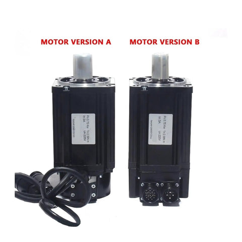 Two versions of Beefy 220V 750W AC Servo Motor With Closed Loop Control Two Point Three Nine Newton Meters At 3000RPM shown.
