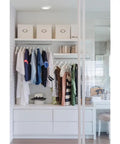 Closet with 6 Inch Recessed LED Disc Ceiling And Wall Light Surface Mount Warm White 3000K Slim Low Profile White Finish Energy Efficient Dimmable