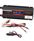 Straight Up Heavy Duty Dc To Ac Power Inverter Converter With Digital Lcd Screen and rugged aluminum shell for cars and homes.