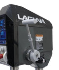 Top Notch Benchtop Drill Press 1.5 HP 110V with touch screen smart panel and precision depth control on display.