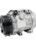 Wreck The Stuffy Cabin Heat With This Clutchless Three Electric Air Conditioning Compressor, silver metal, replaces factory units.