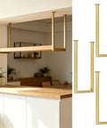 Genuine Heavy Duty Gold Shelf Brackets Straight Out The Garage Rock Solid Wrought Iron Mounts keep your loads secure up to 110 pounds.