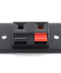 10 Pack Two Pin Speaker Terminal Block Two Way Amplifier Clip Test Plate Strip Connector For DIY Audio Projects Durable Red Black Plastic