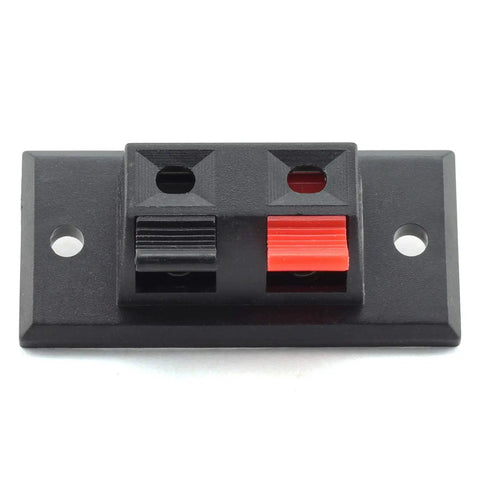10 Pack Two Pin Speaker Terminal Block Two Way Amplifier Clip Test Plate Strip Connector For DIY Audio Projects Durable Red Black Plastic
