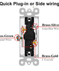 Three Way White Light Switch 4 Pack 15A 120 To 277V Rocker Switches For Single Pole Or Three Way Lighting Home And Office Grade UL And CUL Certified Durable Gloss Finish Easy Install wiring diagram with brass terminals