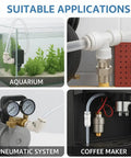 Pro Grade PU Air Line Kit installed in aquarium, pneumatic system, coffee maker applications