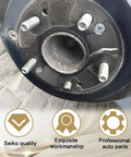 Close-up of installed 5 Pack Steel Wheel Studs And Lug Bolts, 49mm Long M12x1.5 Replacement, showcasing quality and workmanship.