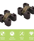 Two Hidden Barrel Cross Hinges for Cabinets and Tables, showing 180 degree fold, durable plastic and metal construction.