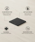 Thickened Furniture Leg Caps Protectors For Hardwood And Tile Floors showing anti-slip and noise reduction features.