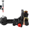 Close-up of Pro Grade Fine Tuning Bracket Level Adapter L Shape Magnetic Pivoting Base with 360 Rotation and adjustable pole