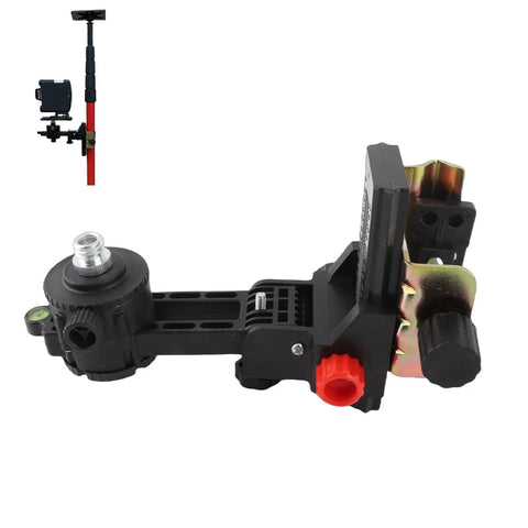 Close-up of Pro Grade Fine Tuning Bracket Level Adapter L Shape Magnetic Pivoting Base with 360 Rotation and adjustable pole