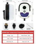 Heavy Duty 2500W Steam Cleaner With Hardcore Pressure And Acid Resistant Tank For Home Cleaning Disinfectant Ready components and dimensions