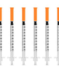 Disposable Syringe Kit With 30 Gauge Five Sixteenths Inch Needle 1 Milliliter Capacity 30 Individually Wrapped Per Pack Leak Proof Plunger Clear Unit Markings For Precise Dosing Pro Grade Lab Work, six syringes