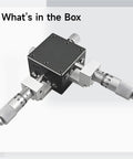 Manual XY Positioning Table With 0.01mm Precision, Micro Adjustment Stage, Compact 58.5mm Square Zinc Alloy Build, Top View