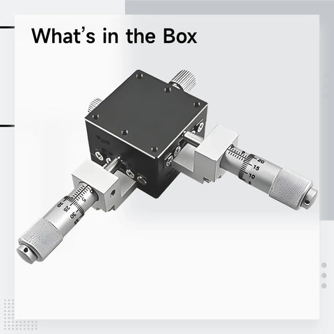 Manual XY Positioning Table With 0.01mm Precision, Micro Adjustment Stage, Compact 58.5mm Square Zinc Alloy Build, Top View