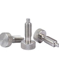 Beefy All Stainless Steel Spring Screw Bolts With Quick Pull Twist Lock System No Tap Or Drill Needed Rugged Shop Grade M16 fasteners.