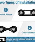 Universal Car Bumper Quick Release Kit 56 Pieces Black Front And Rear Bumper Fasteners with two installation types shown
